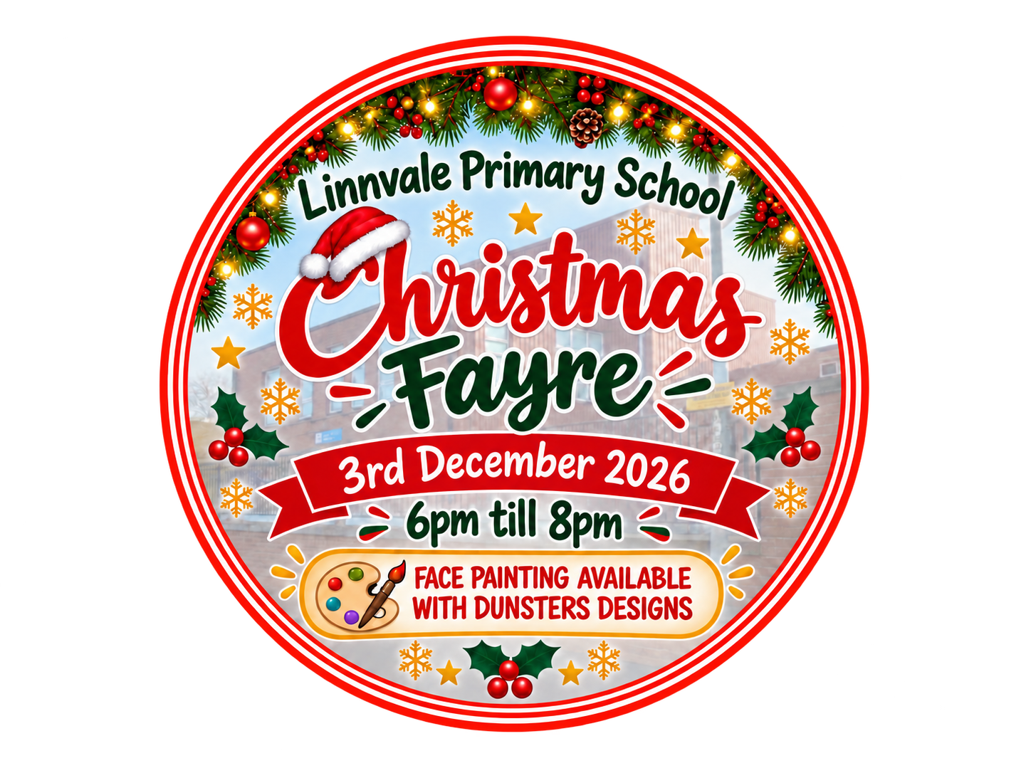 Face painting @ Linnvale Primary School’s Christmas fayre