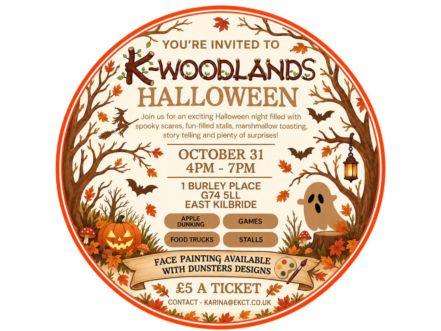 Face painting @ K-Woodlands Halloween event