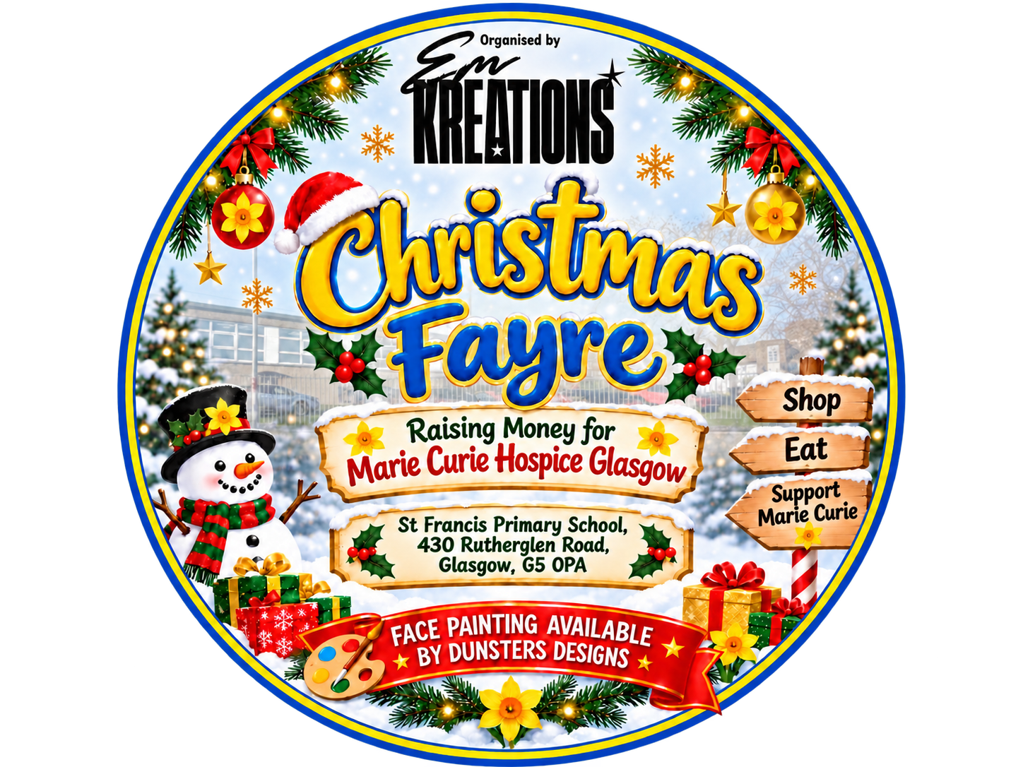Face painting @ EmKreations Christmas Charity fayre